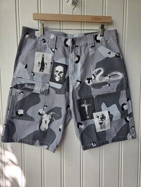 Suicideboy G59 Records Prophet Cargo Short Grey Camo Mens Size 34